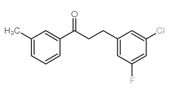 3-(3-CHLORO-5-FLUOROPHENYL)-3'-METHYLPROPIOPHENONE结构式