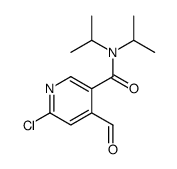 6-chloro-4-formyl-N,N-di(propan-2-yl)pyridine-3-carboxamide结构式