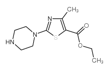 ethyl 4-methyl-2-piperazin-1-yl-1,3-thiazole-5-carboxylate Structure