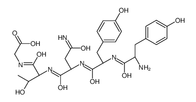 2-[[(2S,3R)-2-[[(2S)-4-amino-2-[[(2S)-2-[[(2S)-2-amino-3-(4-hydroxyphenyl)propanoyl]amino]-3-(4-hydroxyphenyl)propanoyl]amino]-4-oxobutanoyl]amino]-3-hydroxybutanoyl]amino]acetic acid结构式