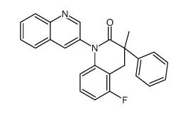 5-fluoro-3-methyl-3-phenyl-1-quinolin-3-yl-4H-quinolin-2-one结构式