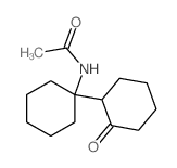 N-[1-(2-oxocyclohexyl)cyclohexyl]acetamide structure