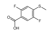 2,5-Diflouro-4-(methylsulfanyl)benzoic acid structure