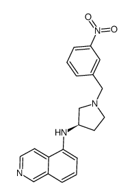 (3R)-N-[1-(3-nitrobenzyl)-3-pyrrolidyl]-N-(5-isoquinolyl)amine结构式