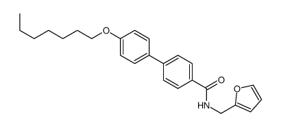 N-(furan-2-ylmethyl)-4-(4-heptoxyphenyl)benzamide结构式