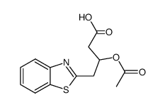 3-acetoxy-4-benzothiazol-2-yl-butyric acid Structure