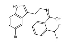 N-[2-(5-bromo-1H-indol-3-yl)ethyl]-2-(difluoromethyl)benzamide结构式