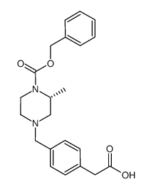 (4-(((3R)-3-methyl-4-(((phenylmethyl)oxy)carbonyl)-1-piperazinyl)methyl)phenyl)acetic acid结构式