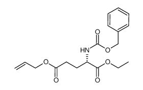 (S)-2-benzyloxycarbonylaminopentanedioic acid 1-ethyl ester 5-allyl ester结构式