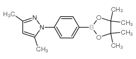 3,5-Dimethyl-1-(4-(4,4,5,5-tetramethyl-1,3,2-dioxaborolan-2-yl)phenyl)-1H-pyrazole Structure