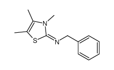 N-benzyl-3,4,5-trimethyl-1,3-thiazol-2-imine结构式