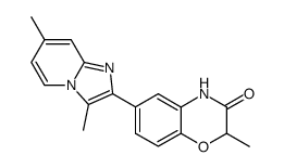 3,4-Dihydro-6-(3,7-dimethylimidazo<1,2-a>pyridin-2-yl)-2-methyl-3-oxo-2H-1,4-benzoxazine结构式