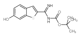 Carbamic acid, N-[(6-hydroxybenzo[b]thien-2-yl)iminomethyl]-, 1,1-dimethylethyl ester Structure