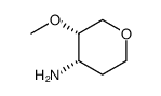 cis-4-amino-3-(methoxy)tetrahydropyran Structure