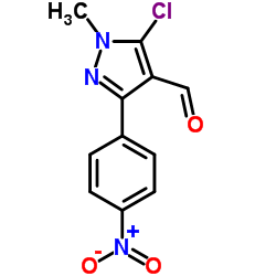 5-Chloro-1-methyl-3-(4-nitrophenyl)-1H-pyrazole-4-carbaldehyde Structure