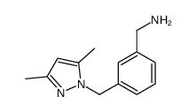 1-{3-[(3,5-Dimethyl-1H-pyrazol-1-yl)methyl]phenyl}methanamine结构式