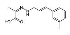 2-[3-(3-methylphenyl)prop-2-enylhydrazinylidene]propanoic acid Structure