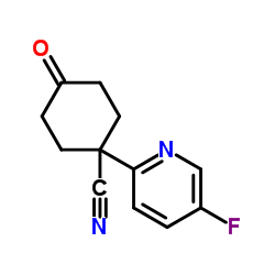 1-(5-FLUORO-2-PYRIDINYL)-4-OXO-CYCLOHEXANECARBONITRILE structure