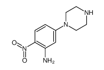 2-Nitro-5-(1-piperazinyl)aniline Structure