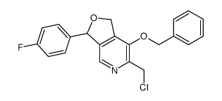 1,3-dihydro-3-p-fluorophenyl-6-chloromethyl-7-benzoxy-furo-(3,4-c)-pyridine结构式