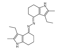 bis(3-ethyl-2-methyl-4,5,6,7-tetrahydroindol-4-ylidene)hydrazine结构式
