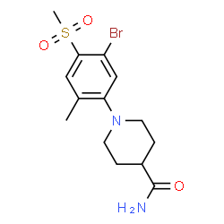 1-[(5-Bromo-2-methyl-4-methylsulfonyl)phenyl]piperidine-4-carboxamide Structure