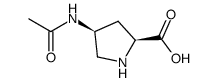 (4S)-4-N-acetyl-4-amino-L-proline Structure