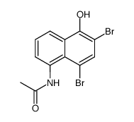 2.4-Dibrom-5-acetamino-naphthol-(1)结构式