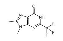 8,9-dimethyl-2-(trifluoromethyl)-1,9-dihydro-6H-purin-6-one结构式