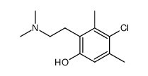4-chloro-2-(2-dimethylamino-ethyl)-3,5-dimethyl-phenol结构式