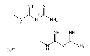 copper,[(E)-N'-[amino(methylazaniumylidene)methyl]carbamimidoyl]azanide,sulfate结构式