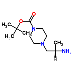 (S)-4-(2-氨基丙基)哌嗪-1-羧酸叔丁酯结构式