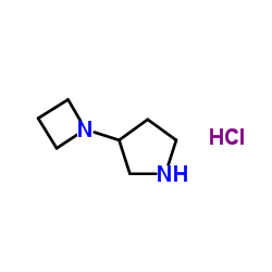 3-(1-Azetidinyl)pyrrolidine hydrochloride (1:1) structure