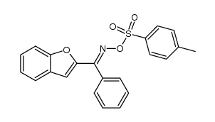 benzofuran-2-yl-phenyl ketone-[(E)-O-(toluene-4-sulfonyl)-oxime ]结构式