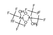 2,2,4,4-Tetrakis-trifluoromethyl-2λ5,4λ5-[1,3,2,4]dioxadiarsetane-2,4-diol结构式