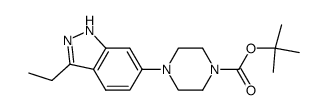 tert-butyl 4-(3-ethyl-1H-indazol-6-yl)piperazine-1-carboxylate结构式