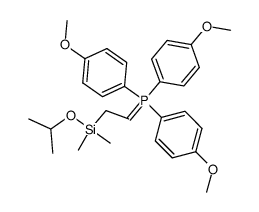 [2-(Isopropoxy-dimethyl-silanyl)-ethylidene]-tris-(4-methoxy-phenyl)-λ5-phosphane结构式