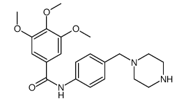 3,4,5-trimethoxy-N-[4-(piperazin-1-ylmethyl)phenyl]benzamide Structure
