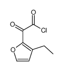 2-Furanacetyl chloride, 3-ethyl-alpha-oxo- (9CI) Structure