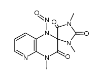 1,3,4'-trimethyl-1'-nitroso-1',4'-dihydro-spiro[imidazolidine-4,2'-pyrido[2,3-b]pyrazine]-2,5,3'-trione Structure