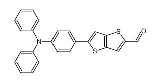 5-(4-(diphenylamino)phenyl)thieno[3,2-b]thiophene-2-carbaldehyde结构式