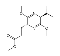 methyl 3-((2R,5S)-5-isopropyl-3,6-dimethoxy-2,5-dihydropyrazin-2-yl)propanoate结构式