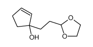 1-[2-(1,3-dioxolan-2-yl)ethyl]cyclopent-2-en-1-ol Structure
