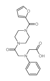 [{2-[4-(2-Furoyl)piperazin-1-yl]-2-oxoethyl}(phenyl)amino]acetic acid Structure