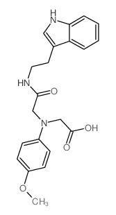 [(2-{[2-(1H-Indol-3-yl)ethyl]amino}-2-oxoethyl)-(4-methoxyphenyl)amino]acetic acid Structure