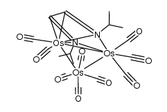 nonacarbonyl{1,4-diisopropyl-1,3-diaza-1,3-butadiene(3Os-Os)}triosmium Structure