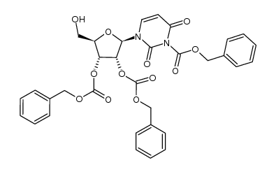 N3,2',3'-O-tris-(benzyloxycarbonyl)uridine结构式
