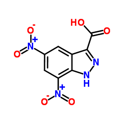 5,7-Dinitro-1H-indazole-3-carboxylic acid结构式