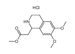 METHYL (6,7-DIMETHOXY-1,2,3,4-TETRAHYDROISOQUINOLIN-1-YL)ACETATE HYDROCHLORIDE结构式