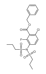 benzyl 6-chloro-2-fluoro-3-(N-(propylsulfonyl)propylsulfonamido)benzoate Structure